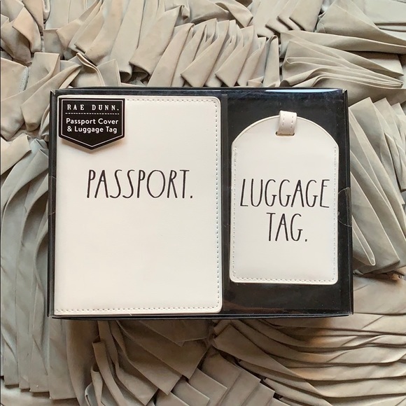 Rae Dunn Accessories - Rae Dunn Passport Cover and Luggage Tag Set